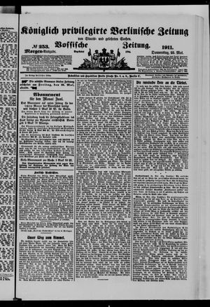 Königlich privilegirte Berlinische Zeitung von Staats- und gelehrten Sachen vom 25.05.1911