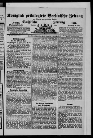 Königlich privilegirte Berlinische Zeitung von Staats- und gelehrten Sachen vom 31.05.1911