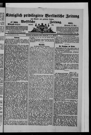 Königlich privilegirte Berlinische Zeitung von Staats- und gelehrten Sachen vom 31.05.1911