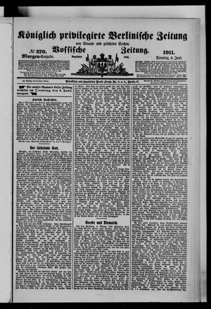 Königlich privilegirte Berlinische Zeitung von Staats- und gelehrten Sachen vom 04.06.1911