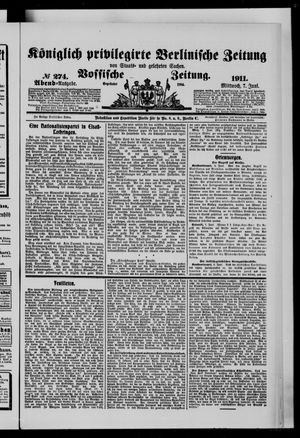 Königlich privilegirte Berlinische Zeitung von Staats- und gelehrten Sachen vom 07.06.1911
