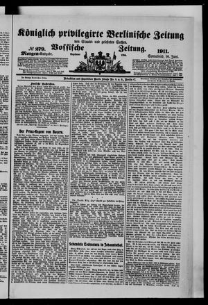 Königlich privilegirte Berlinische Zeitung von Staats- und gelehrten Sachen vom 10.06.1911