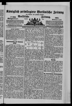Königlich privilegirte Berlinische Zeitung von Staats- und gelehrten Sachen vom 14.06.1911