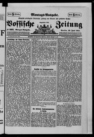 Königlich privilegirte Berlinische Zeitung von Staats- und gelehrten Sachen vom 19.06.1911