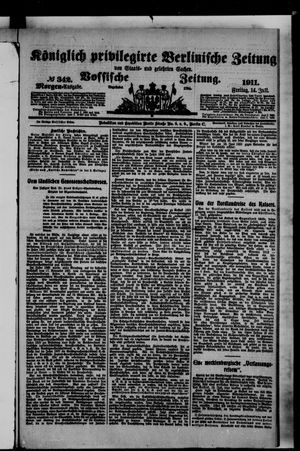 Königlich privilegirte Berlinische Zeitung von Staats- und gelehrten Sachen vom 14.07.1911