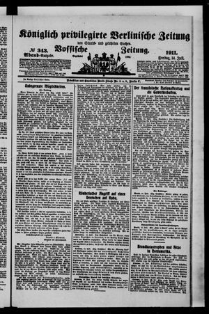 Königlich privilegirte Berlinische Zeitung von Staats- und gelehrten Sachen vom 14.07.1911