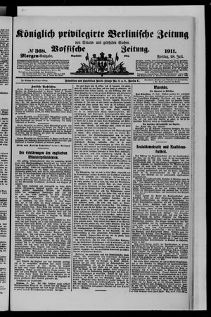 Königlich privilegirte Berlinische Zeitung von Staats- und gelehrten Sachen vom 28.07.1911