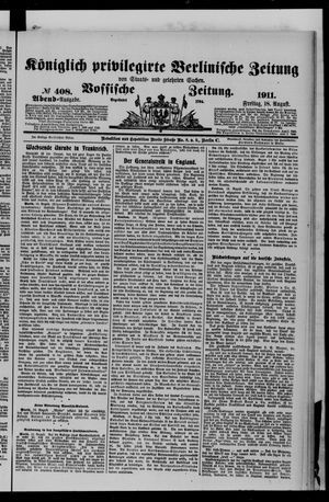 Königlich privilegirte Berlinische Zeitung von Staats- und gelehrten Sachen vom 18.08.1911