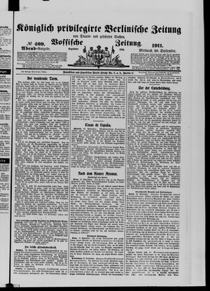 Königlich privilegirte Berlinische Zeitung von Staats- und gelehrten Sachen vom 20.09.1911