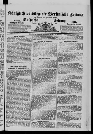 Königlich privilegirte Berlinische Zeitung von Staats- und gelehrten Sachen vom 15.10.1911