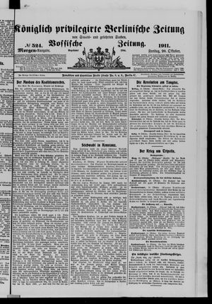 Königlich privilegirte Berlinische Zeitung von Staats- und gelehrten Sachen vom 20.10.1911