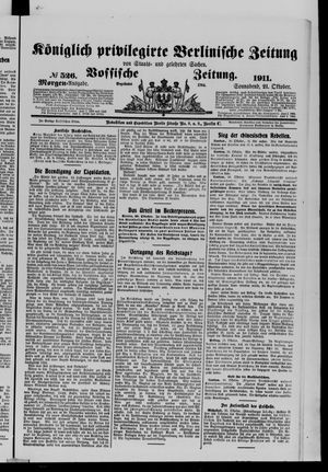 Königlich privilegirte Berlinische Zeitung von Staats- und gelehrten Sachen vom 21.10.1911