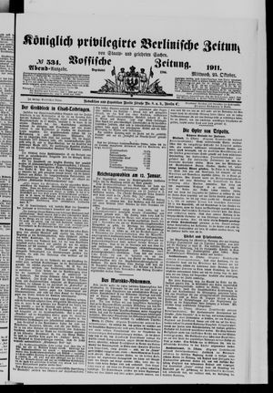 Königlich privilegirte Berlinische Zeitung von Staats- und gelehrten Sachen vom 25.10.1911