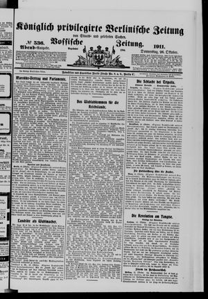 Königlich privilegirte Berlinische Zeitung von Staats- und gelehrten Sachen vom 26.10.1911