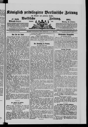 Königlich privilegirte Berlinische Zeitung von Staats- und gelehrten Sachen vom 30.10.1911