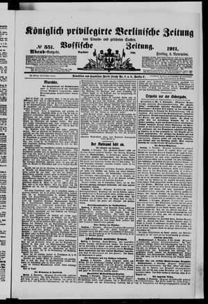 Königlich privilegirte Berlinische Zeitung von Staats- und gelehrten Sachen vom 03.11.1911