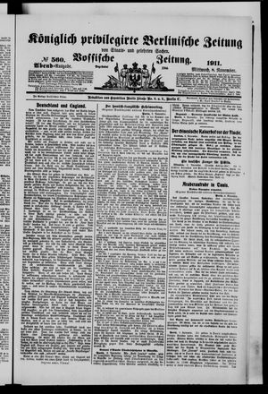 Königlich privilegirte Berlinische Zeitung von Staats- und gelehrten Sachen vom 08.11.1911