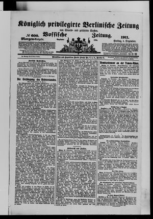 Königlich privilegirte Berlinische Zeitung von Staats- und gelehrten Sachen vom 01.12.1911