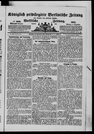 Königlich privilegirte Berlinische Zeitung von Staats- und gelehrten Sachen vom 04.12.1911