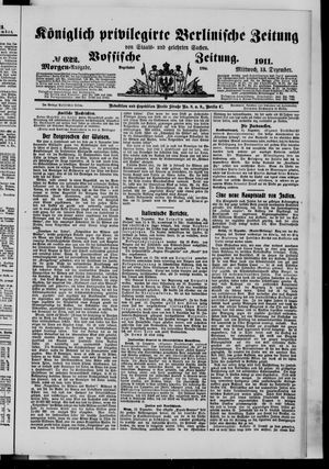 Königlich privilegirte Berlinische Zeitung von Staats- und gelehrten Sachen vom 13.12.1911