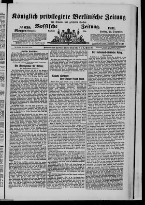 Königlich privilegirte Berlinische Zeitung von Staats- und gelehrten Sachen vom 22.12.1911