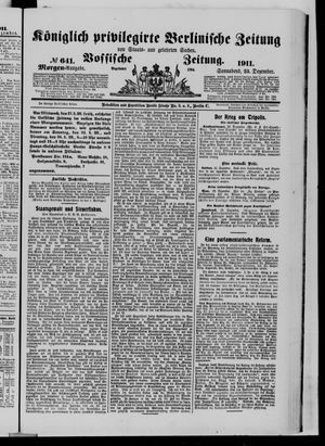 Königlich privilegirte Berlinische Zeitung von Staats- und gelehrten Sachen vom 23.12.1911