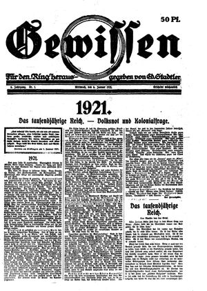 Gewissen vom 05.01.1921