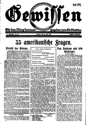 Gewissen vom 20.06.1921