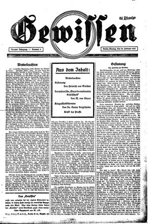 Gewissen vom 28.02.1927