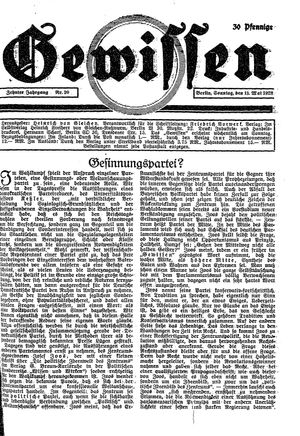 Gewissen vom 13.05.1928
