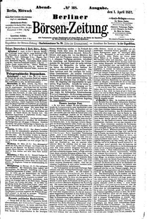 Berliner Börsen-Zeitung vom 01.04.1857