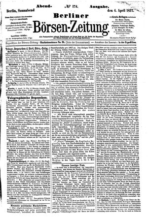 Berliner Börsen-Zeitung vom 04.04.1857