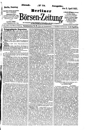 Berliner Börsen-Zeitung vom 05.04.1857