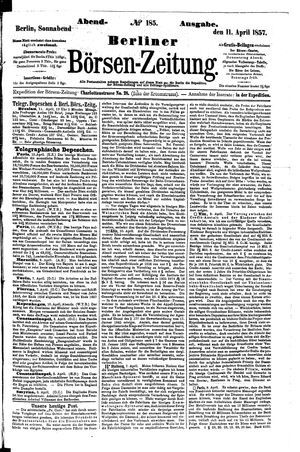Berliner Börsen-Zeitung vom 11.04.1857