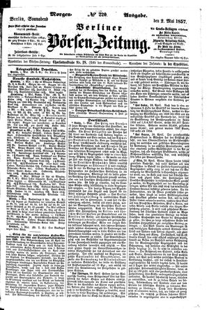 Berliner Börsen-Zeitung vom 02.05.1857