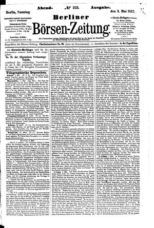 Berliner Börsen-Zeitung vom 03.05.1857