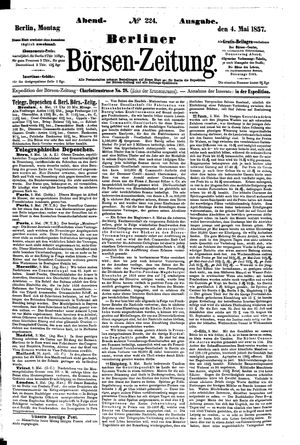 Berliner Börsen-Zeitung on May 4, 1857