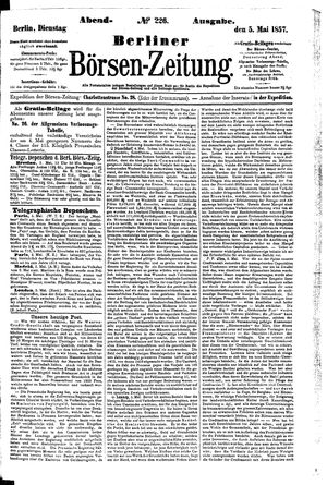 Berliner Börsen-Zeitung vom 05.05.1857