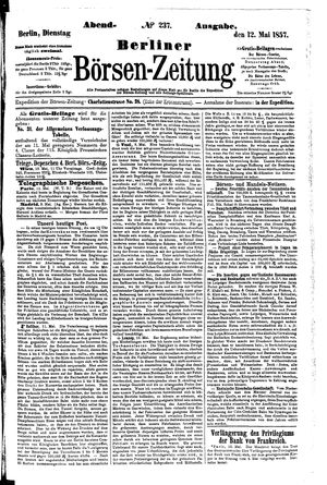 Berliner Börsen-Zeitung vom 12.05.1857