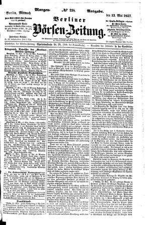 Berliner Börsen-Zeitung vom 13.05.1857