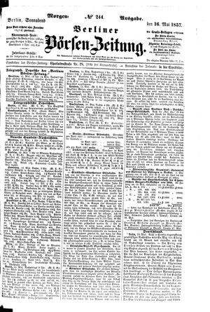 Berliner Börsen-Zeitung vom 16.05.1857