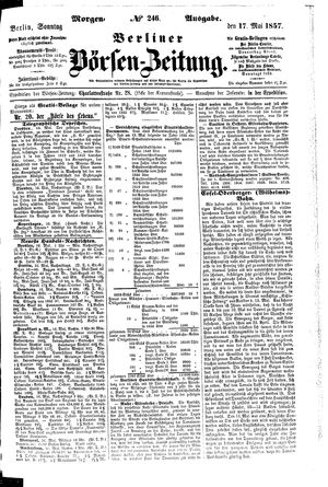 Berliner Börsen-Zeitung vom 17.05.1857