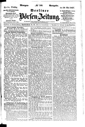 Berliner Börsen-Zeitung vom 19.05.1857