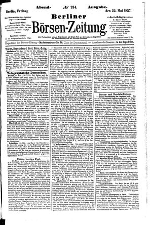 Berliner Börsen-Zeitung vom 22.05.1857