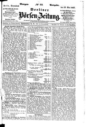 Berliner Börsen-Zeitung vom 23.05.1857