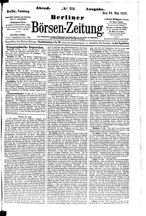 Berliner Börsen-Zeitung vom 24.05.1857