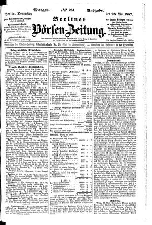 Berliner Börsen-Zeitung on May 28, 1857