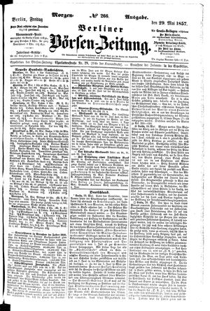 Berliner Börsen-Zeitung vom 29.05.1857