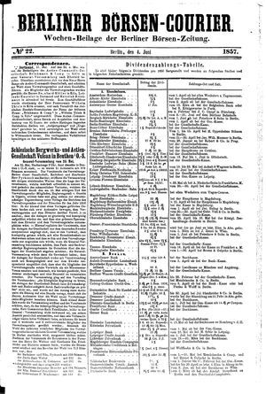 Berliner Börsen-Zeitung vom 04.06.1857