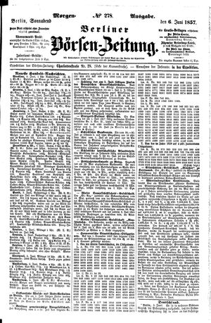 Berliner Börsen-Zeitung vom 06.06.1857